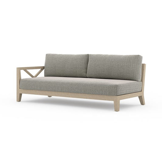 Huntington Outdoor Laf Sofa-Brown/Ash