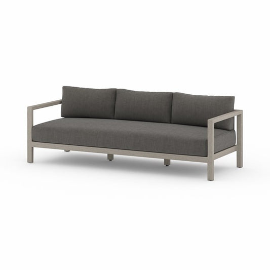 SONOMA OUTDOOR SOFA, WEATHERED GREY