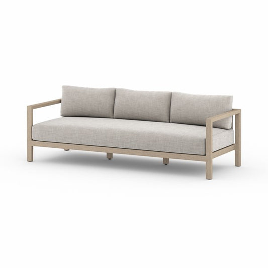 SONOMA OUTDOOR SOFA, WASHED BROWN