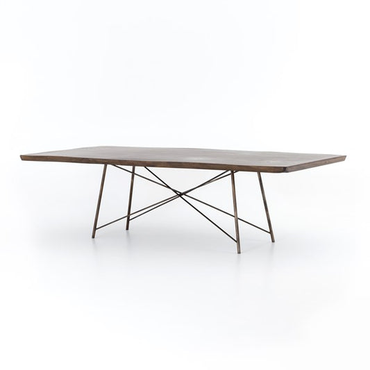 Rocky Dining Table-Bronzed Iron