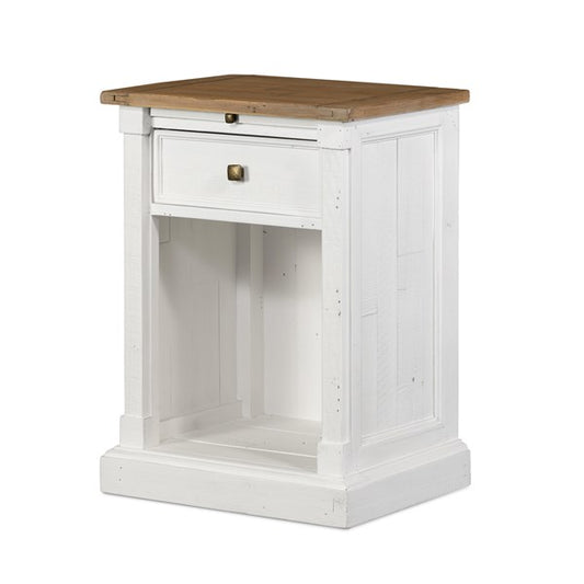 Cintra Bedside Cabinet-Limestone White