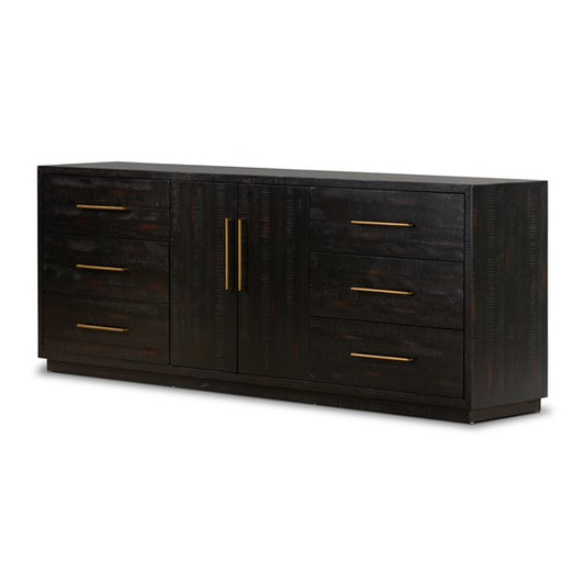 Suki Large Media Console-Burnished Black