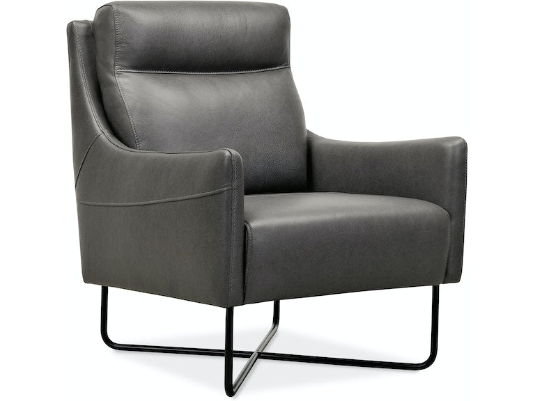 Efron Club Chair w/ Black Metal Base