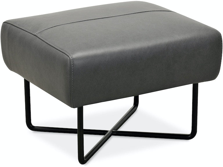 Efron Ottoman w/ Black Metal Base